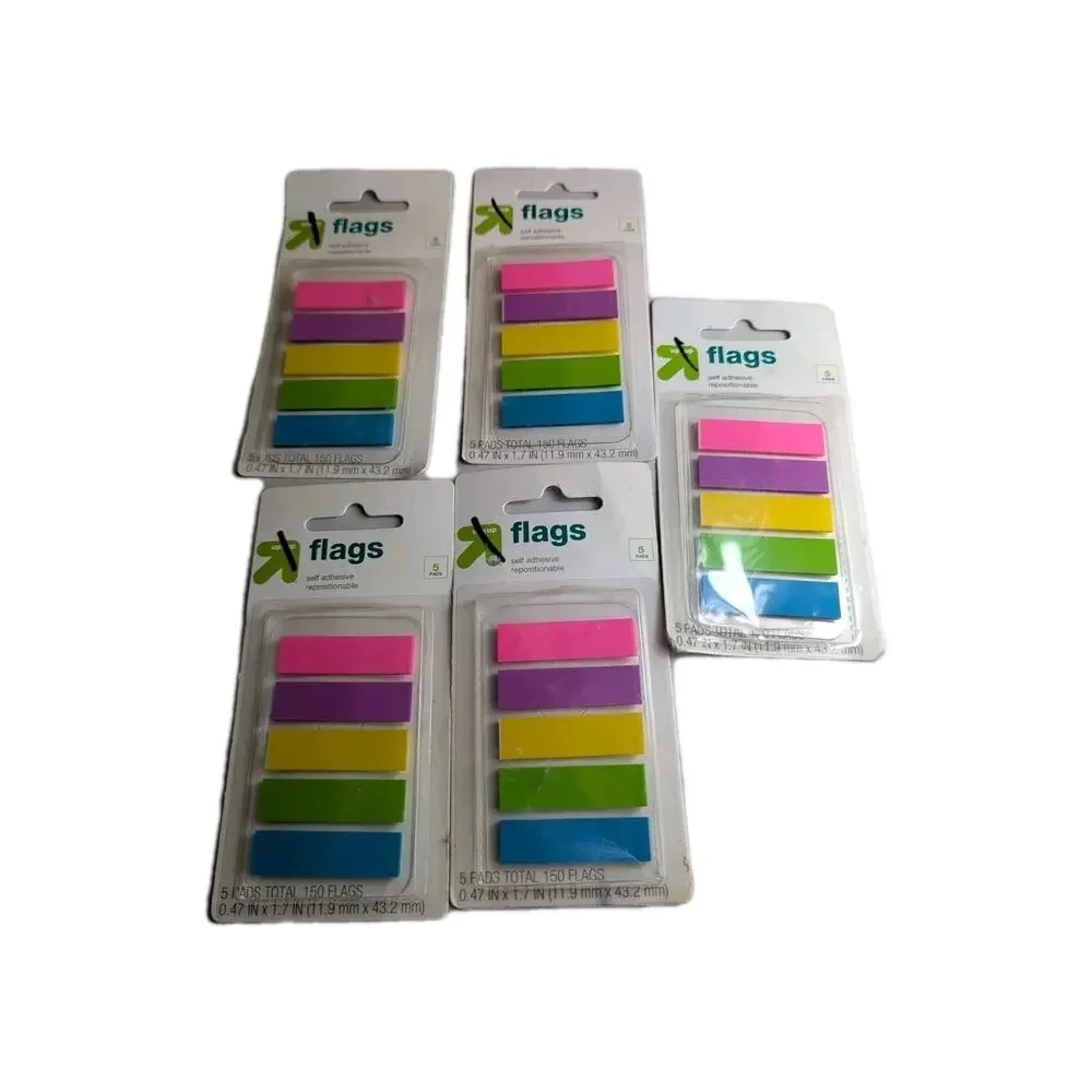 750 Up & Up Self Adhesive Repositionable Flags For Office School .47